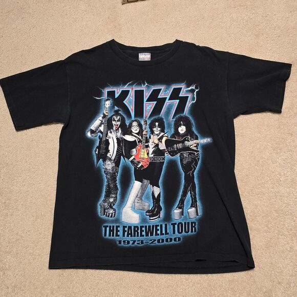 Vintage 2000 KISS Farewell Tour T-Shirt World Tour 2000 All Sport L Band Tee - Picture 3 of 5